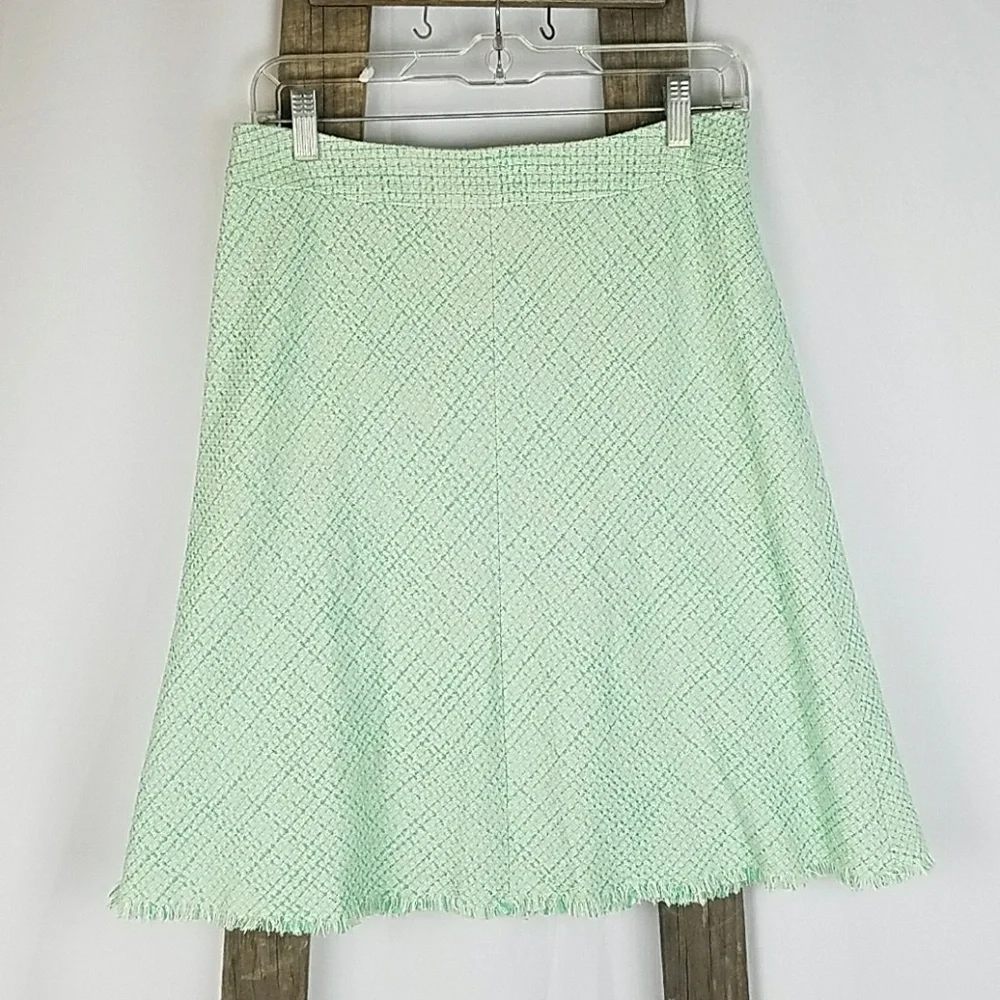 Elie Tahari women 4 mint green skirt‎ lined A-Line